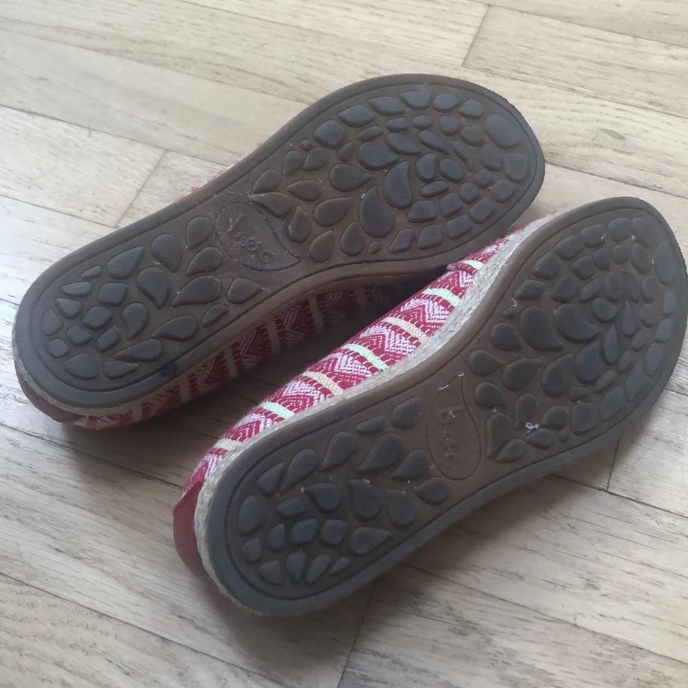 BOC Frankie espadrille shoes size 6.5 canvas flat loafer slip on bohemian
